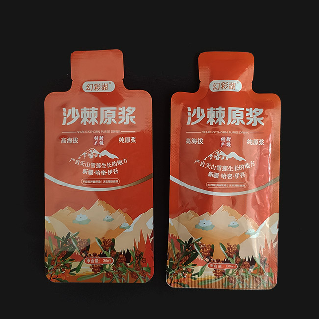 Envases de bebidas líquidos bolsas de botellas de color bolsas de jugo de papel de aluminio bolsas de bebidas en forma de bolsas