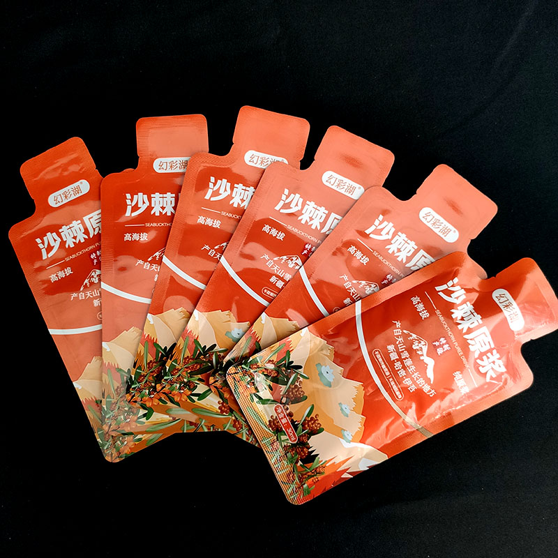 Envases de bebidas líquidos bolsas de botellas de color bolsas de jugo de papel de aluminio bolsas de bebidas en forma de bolsas