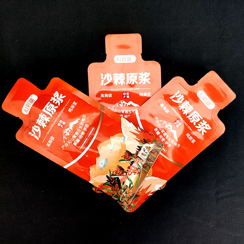 Envases de bebidas líquidos bolsas de botellas de color bolsas de jugo de papel de aluminio bolsas de bebidas en forma de bolsas