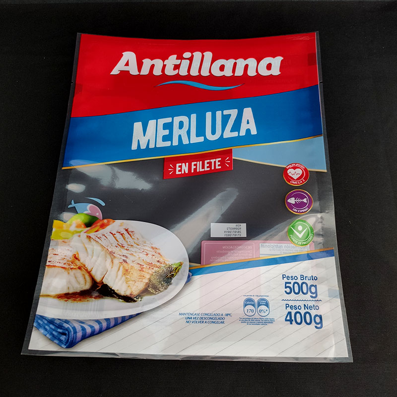  Bolsas de embalaje de mariscos de calidad alimentaria bolsas de embalaje de plástico transparente impresas a medida de pulpo congelado y vieiras