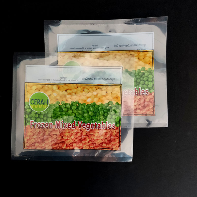 Bolsas de embalaje de plástico selladas en tres lados con plano de impresión personalizado bolsas de embalaje de grado alimenticio